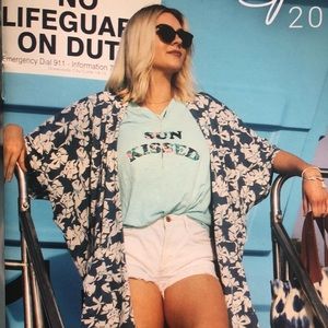 Hawaiian Blooms Kimono and Noa Sun Kissed Tank